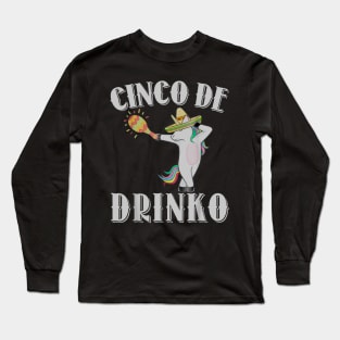 Cinco De Drinko Lime Cinco De Mayo May Fifth 2018 Drinking Long Sleeve T-Shirt